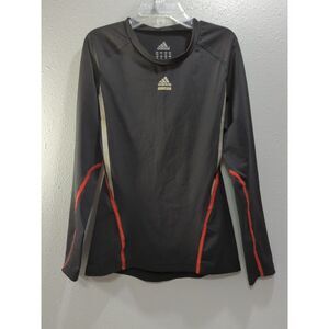 Adidas Boys Black Size‎ Small 9-10yrs  Techfit Climalite Long Sleeve Shirt K10